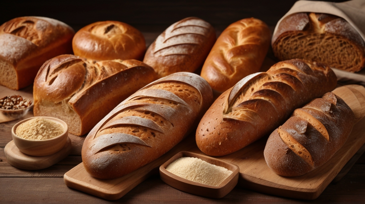 Nahrung Weizen Vollkorn Dinkel Hafer Brot Backen 02