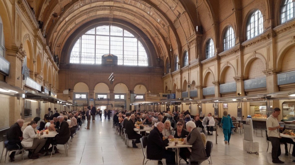 Gastronomie Bahnhof Reisen Vielfalt Fastfood