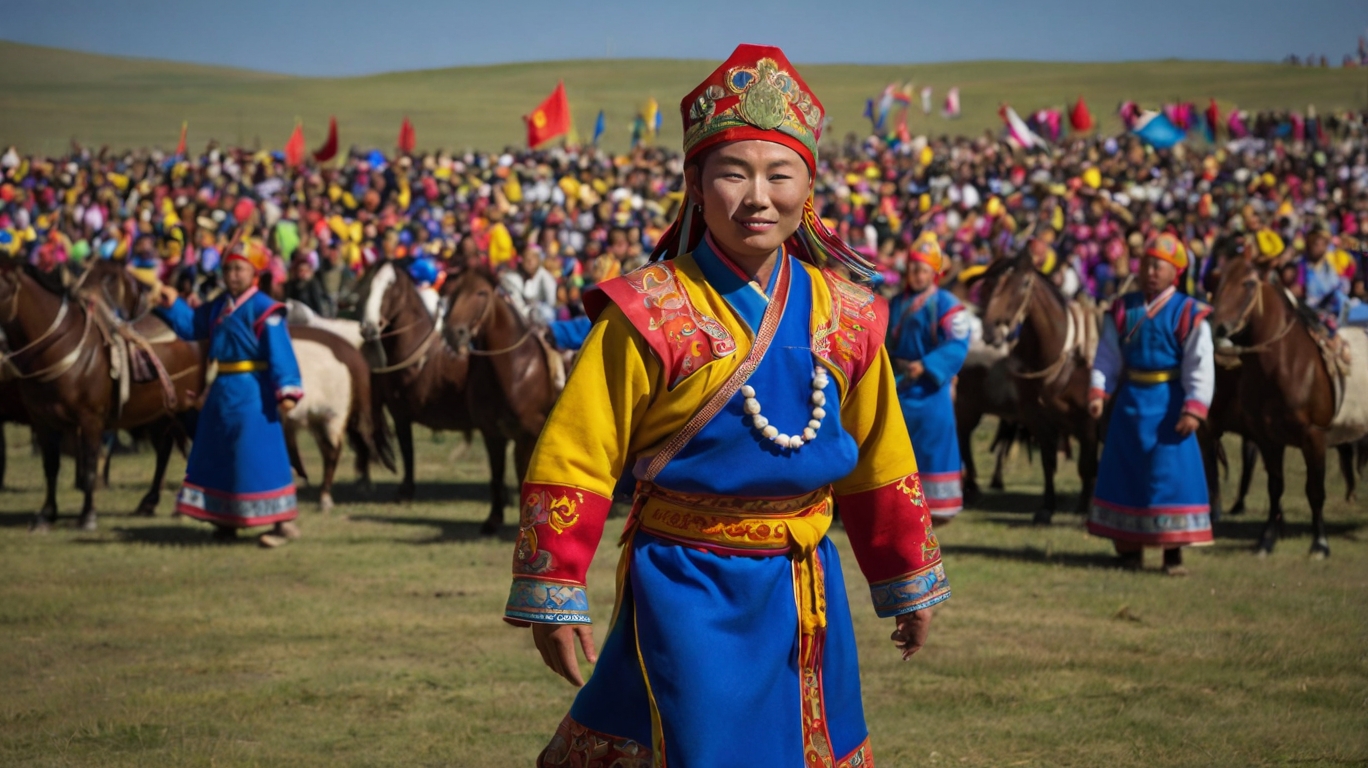 Naadam Mongolei Fest Kultur Wettkampf Tradition