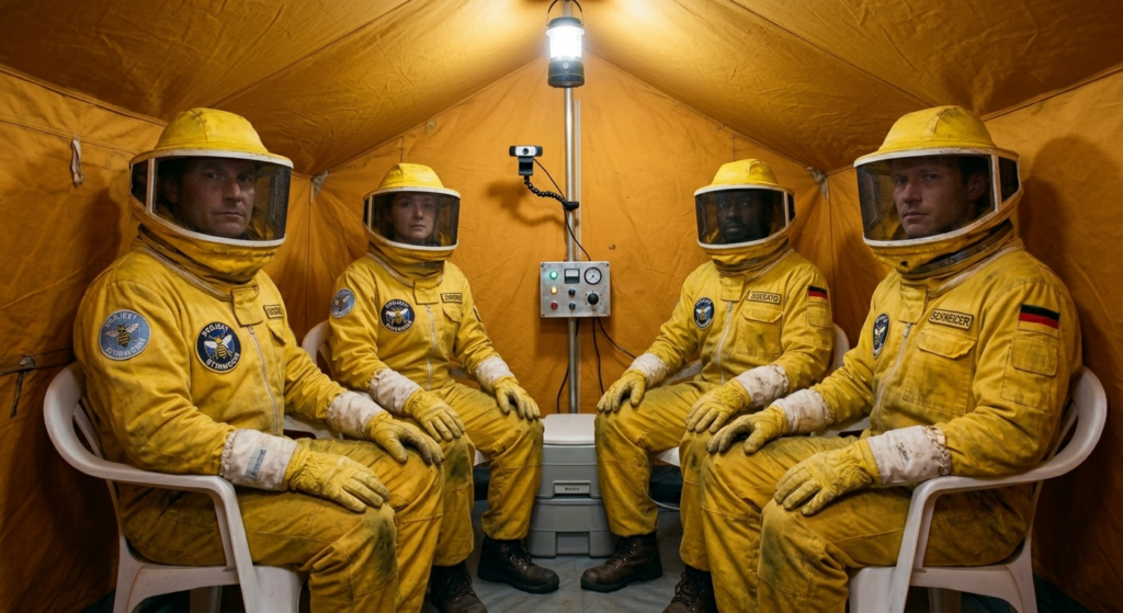 Sy imkeranzug experiment zelt forschung